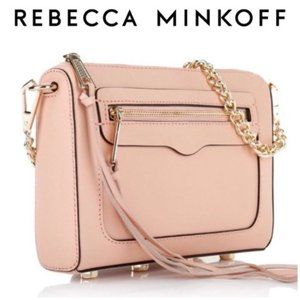Rebecca Minkoff Avery Leather Crossbody Blush